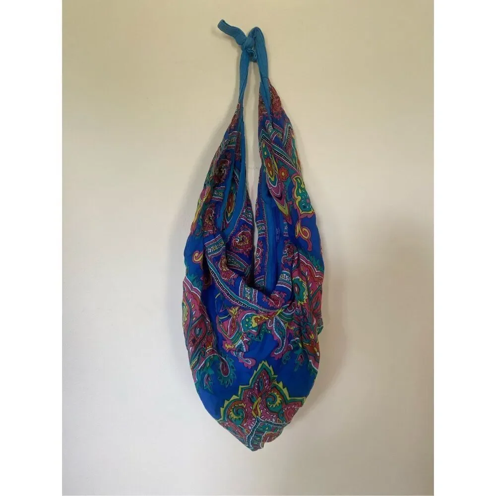 Boho hobo zip top shoulder bag